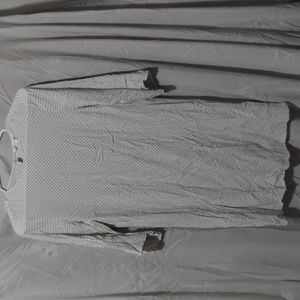 H&M white dress with black dots